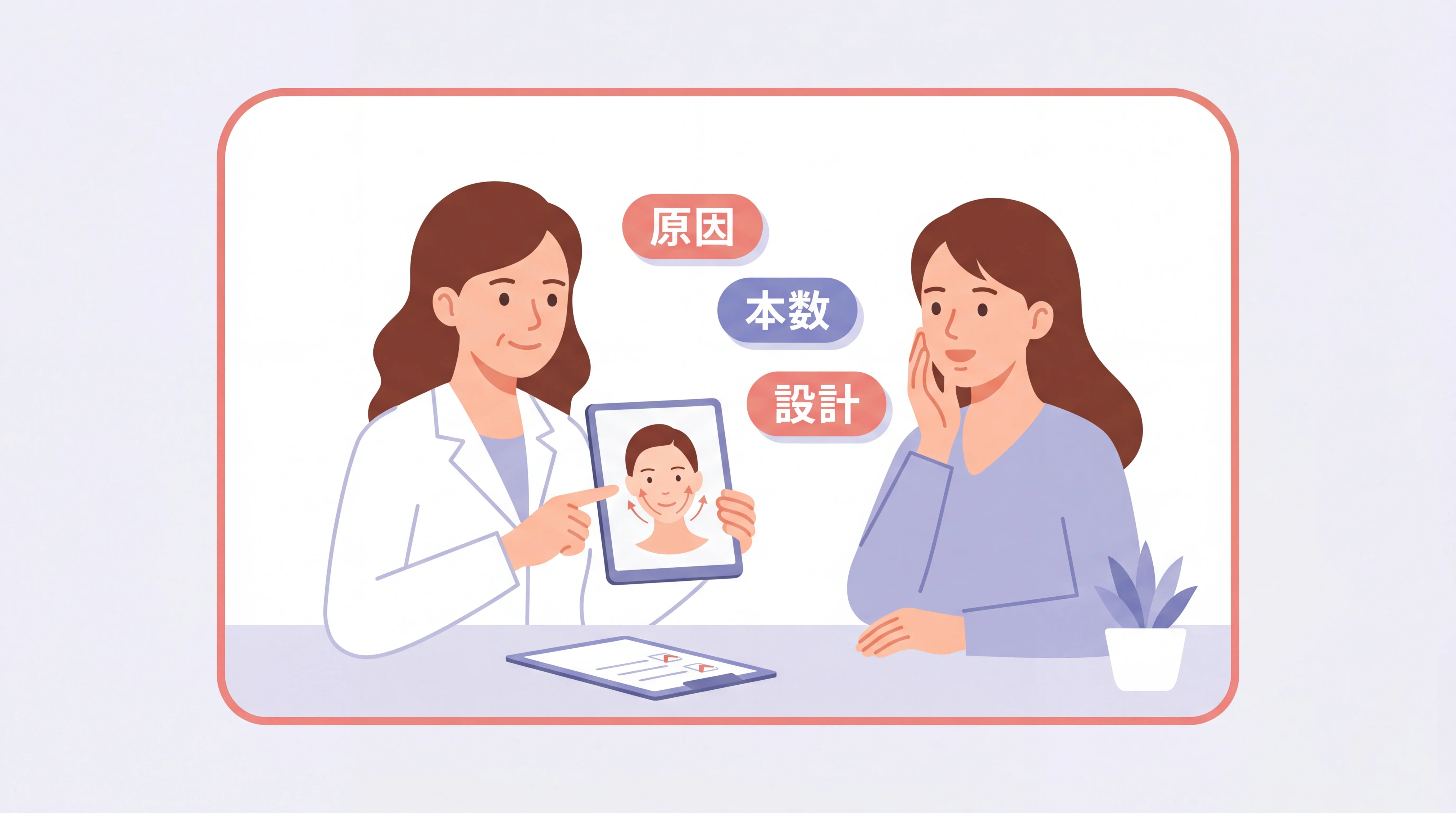 糸リフトのカウンセリング：原因・本数・設計を医師と相談して決める