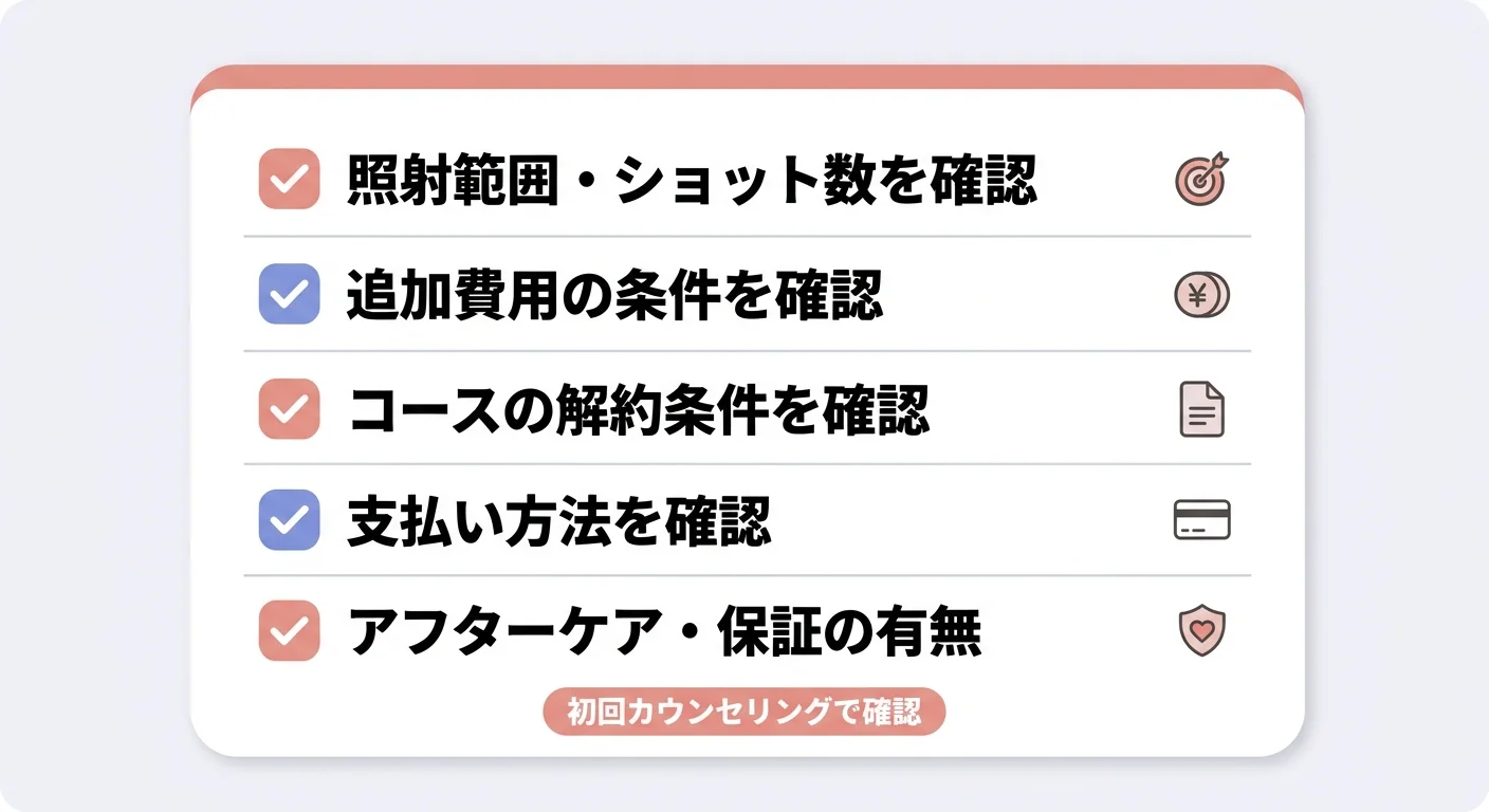 クリニック選びで確認すべき料金チェックリスト